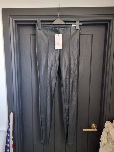 Zara black faux leather - zara, pu