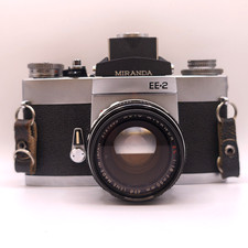 working MIRANDA EE-2 35mm film SLR camera 50mm lens two finders critical focuser
