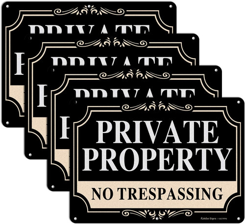 Pack trespassing signs - 4,