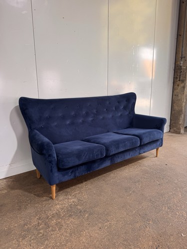 Blue velvet midcentury style - blue,