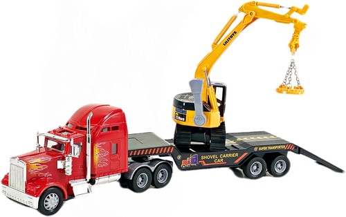 Tractor excavator with - excavator, flatbed