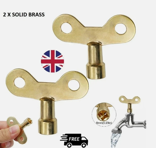 Solid brass radiator bleed - brass,