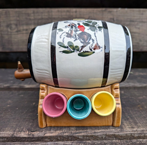 Vintage ceramic spirit barrel - ceramic,