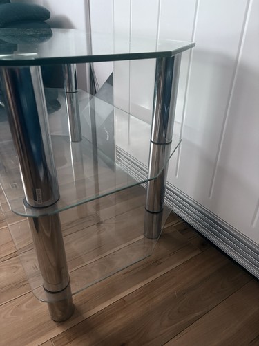 Glass metal tv stand - tv,