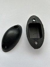 2 x Oval black rubber buffers