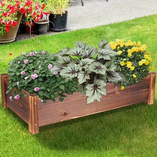 Large wood planter box flower - large,