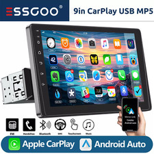 9" Single Din Car Stereo Touch Screen Radio Apple CarPlay Android Auto Bluetooth