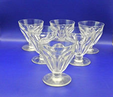 Baccarat wine glasses Harcourt style 9cm tall Marked
