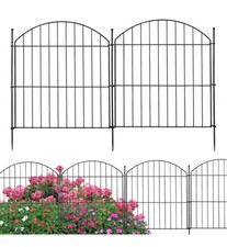 Garden animal barrier 24in (H) x 22in (L), 10 Pack arched rustproof metal fence