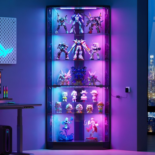 Corner display cabinet with - display,