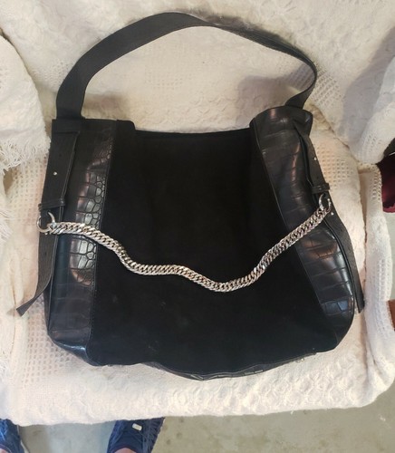 Topshop black faux - black, leather
