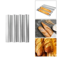 Non-stick French Baking Bread Mold 4 Wave Perforated Baguette Cake Bake Tray Pan