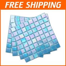 Waterproof Blue Glass Tiles, Easy DIY Installation