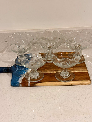 Vintage clear glass dessert - vintage,