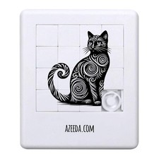 'Spiral Pattern Cat' Sliding Puzzle (PZ00038558)