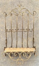  Decorative Window Grill & Planter Brass Wall Mount Baroque Style Home Italian 