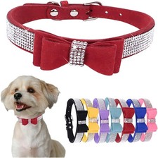 Bowtie Diamond Dog Collar For