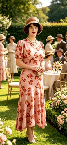 Vintage 1920s 1930s style pink - vintage,