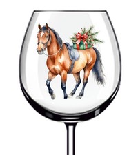 12x Colourful Christmas Horse