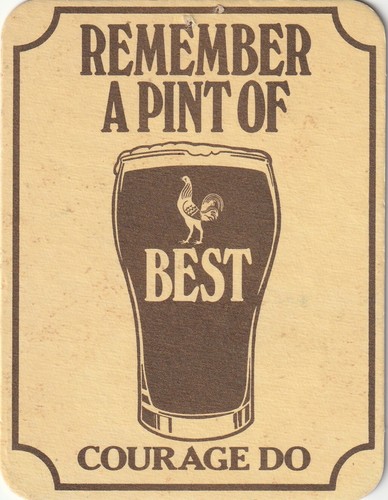 Beer mat courage - brewery,
