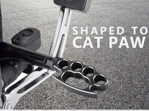 Brass cat paw motorcycle pegs - cat,