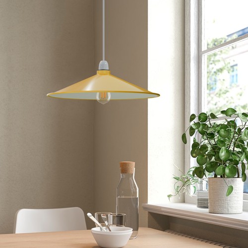 Vintage 40cm metal lampshade - vintage,