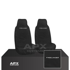 FITS LAND ROVER FREELANDER 2 - HEAVY DUTY FRONT SEAT COVERS PROTECTOR - IN BLACK