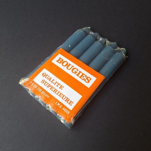 Vintage blue dinner candles - dinner,