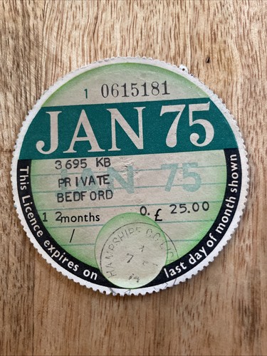 Old vintage tax - tax, january