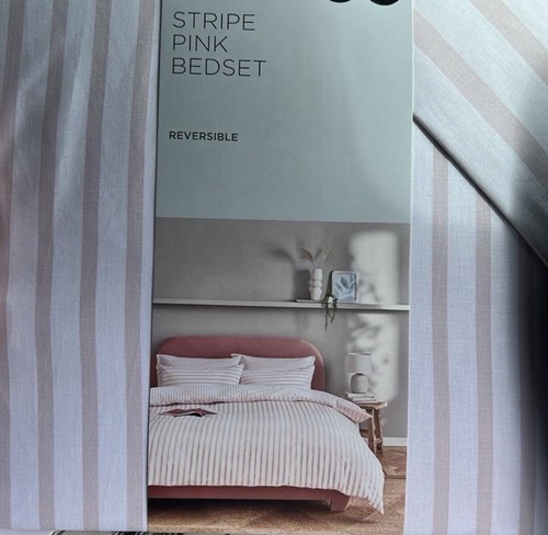 Next stripe pink bedset - next,