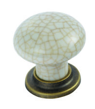 Antique Brass Ivory Crackle Glaze Drawer Cabinet 40mm Cupboard Knob FTD630BABIC
