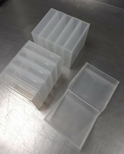 Pack of 10 LTO Poly Box/Boxes - Clear Plastic Cases, tape storage box