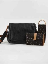 BNWT GEORGE BLACK FAUX LEATHER BABY CHANGING BAG MAT BOTTLE CASE (next day post)