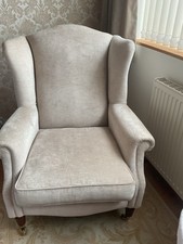 Laura Ashley Chair Grey Cord Used Good Condition