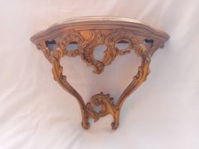 Elegant Vintage Gold Victorian Style Wall Shelf Ornate Home Decor