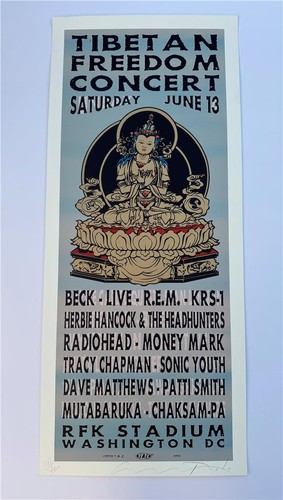 Taz tibetan freedom silkscreen - taz,
