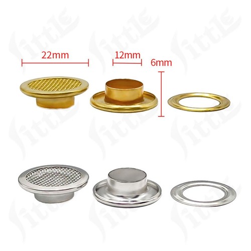 Metal mesh eyelets - eyelets, vented