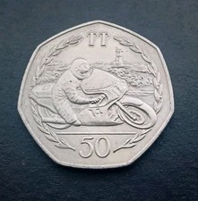 1983 Isle Of Man TT 50p Coin