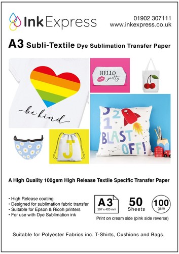 100gsm subli textile - a3, subli-textile