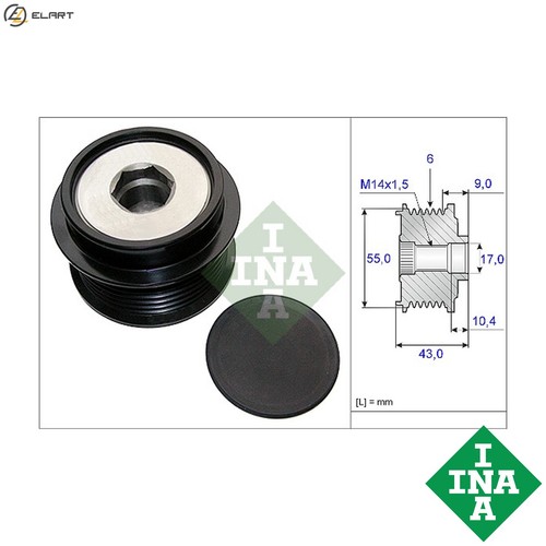 Alternator freewheel clutch - alternator,