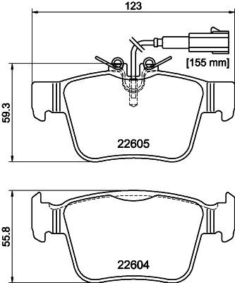 Mintex rear brake pad set - set, fits