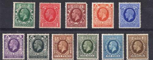 Kgv photogravure set sg439 449 - photogravure,