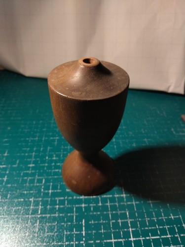 Turned wooden lamp base 6inch - base.,