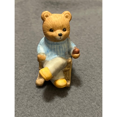 Homco bear rocking chair man - rocking,