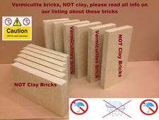 10 x Vermiculite bricks 230mm x 114mm x 25mm Pizza oven, fire pit, BBQ