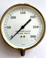 6" All brass steam pressure