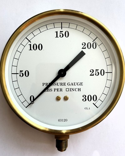All brass steam pressure - 6",