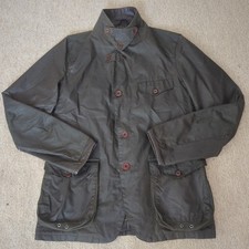 Barbour Beacon Sports Olive Green Wax Jacket Medium seen in Skyfall 007 movie