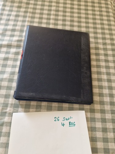 Stamp albums with stamps - with,