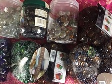 Large Collection Glass Pebbles Beads Wedding  Garden  Pick Up Only from BB8 8SN